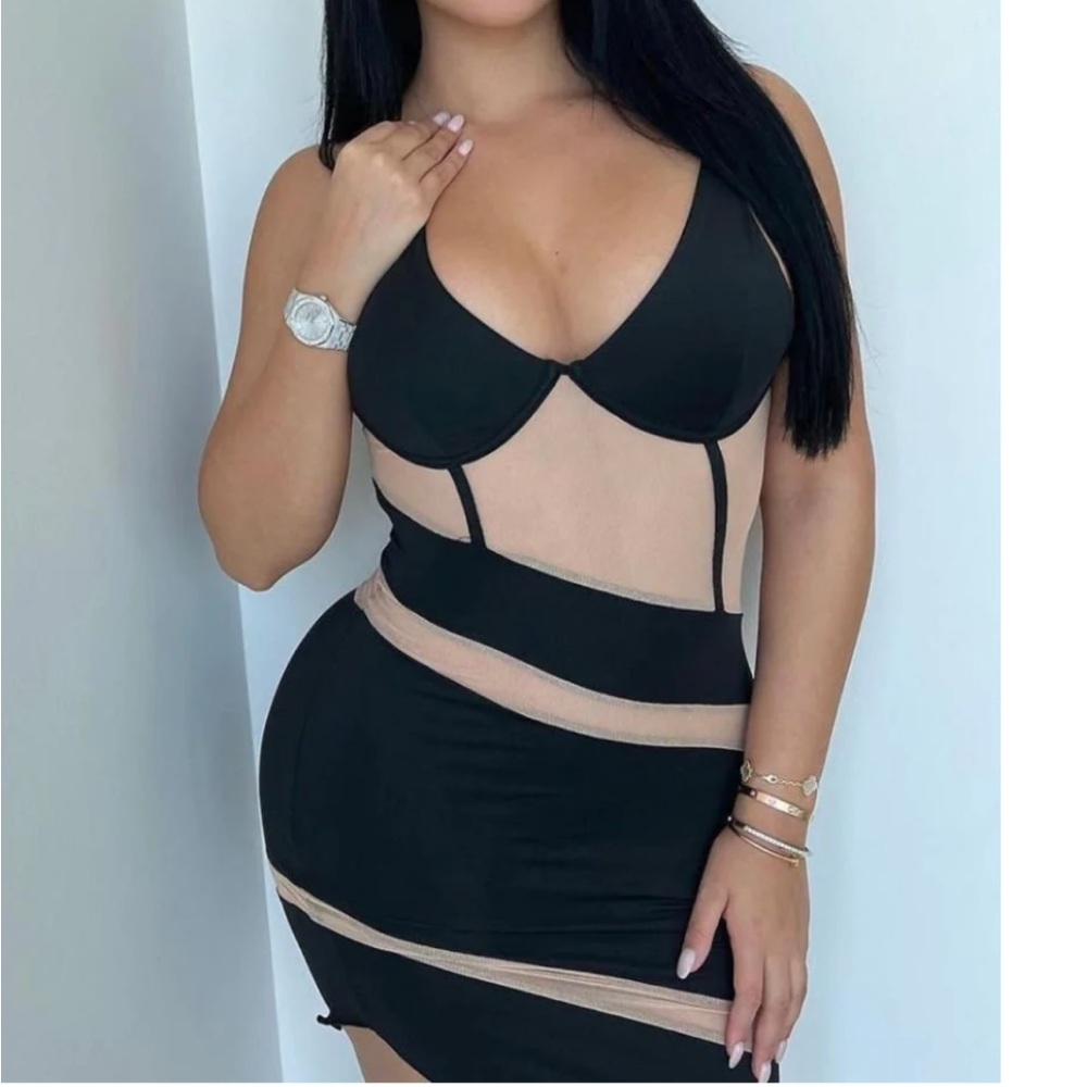 NWT Yg Collection Lure Sheer Midi Dress